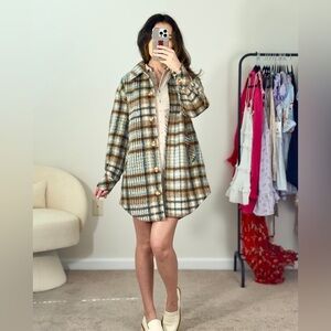 Altard State New with tags Faren Long Plaid Shacket
